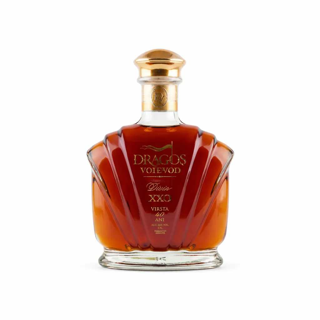 Divin Dragos Voievod 40 ani XXO 0,7l cutie suvenir Barza Alba