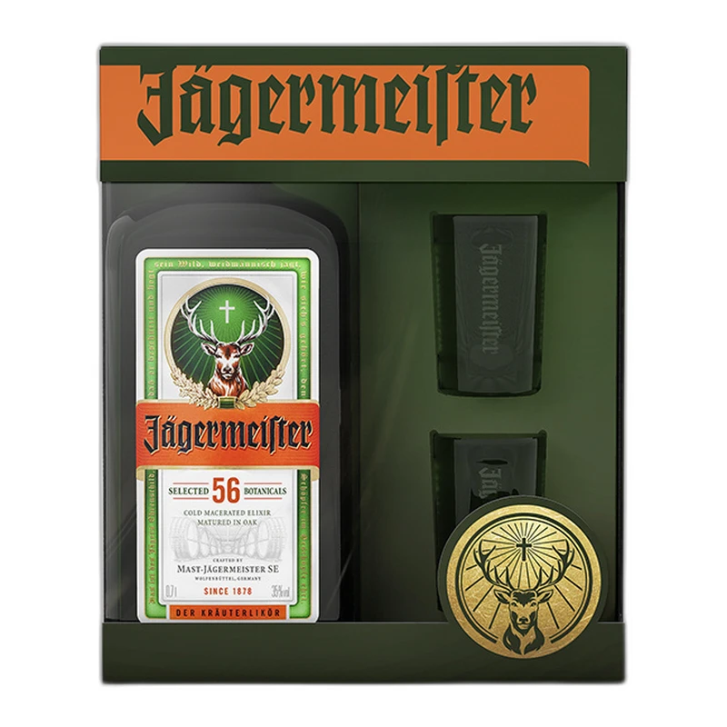 Lichior Jagermeister VAP + 2 glass 35% 0.7L