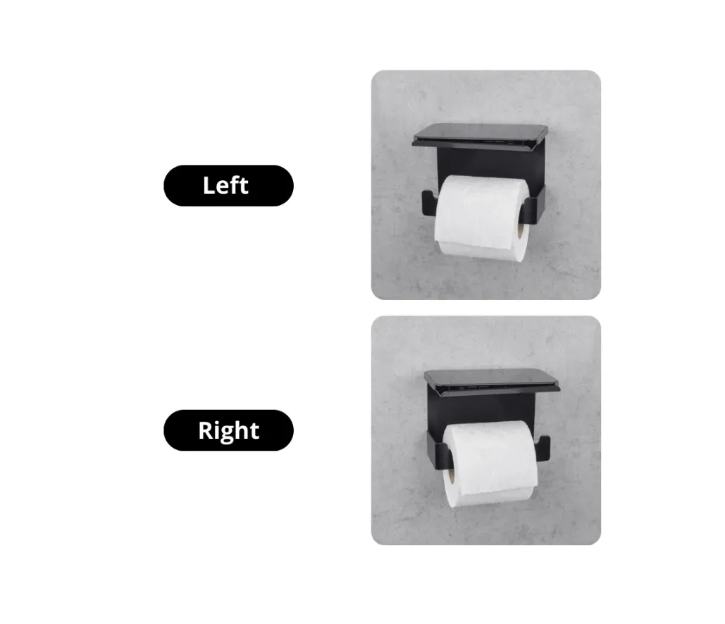 Suport cu raft pentru hârtie igienică Bliss 2