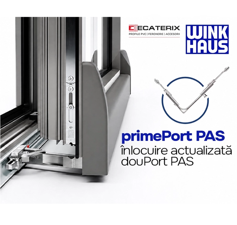 primePort PAS de la Winkhaus: noua generație de feronerie paralel-glisantă vine în locul duoPort