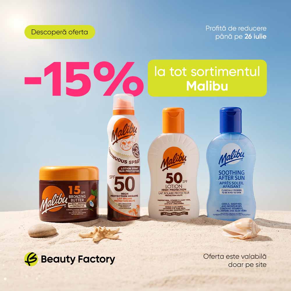 Protecție solară Malibu la ofertă!