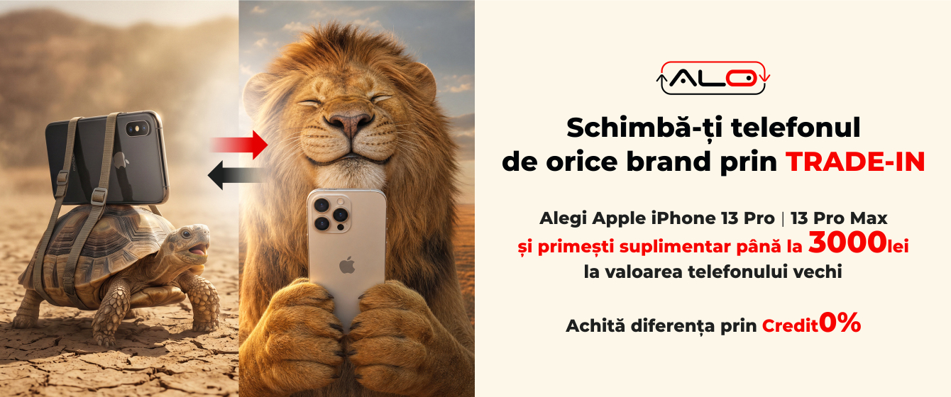 Alegi iPhone 13 Pro | 13 Pro Max prin Trade-In și primești 3000 lei EXTRA la evaluarea iphone-ului vechi