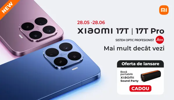 Xiaomi 17T | 17T Pro + boxă portabilă CADOU!