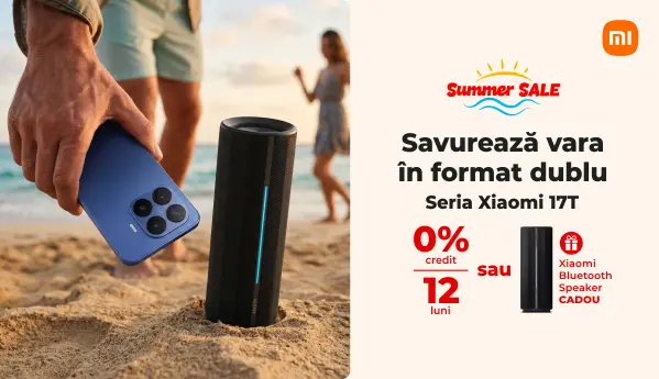 Seria Xiaomi 17T+ 0% credit | 12luni SAU boxă portabilă CADOU!