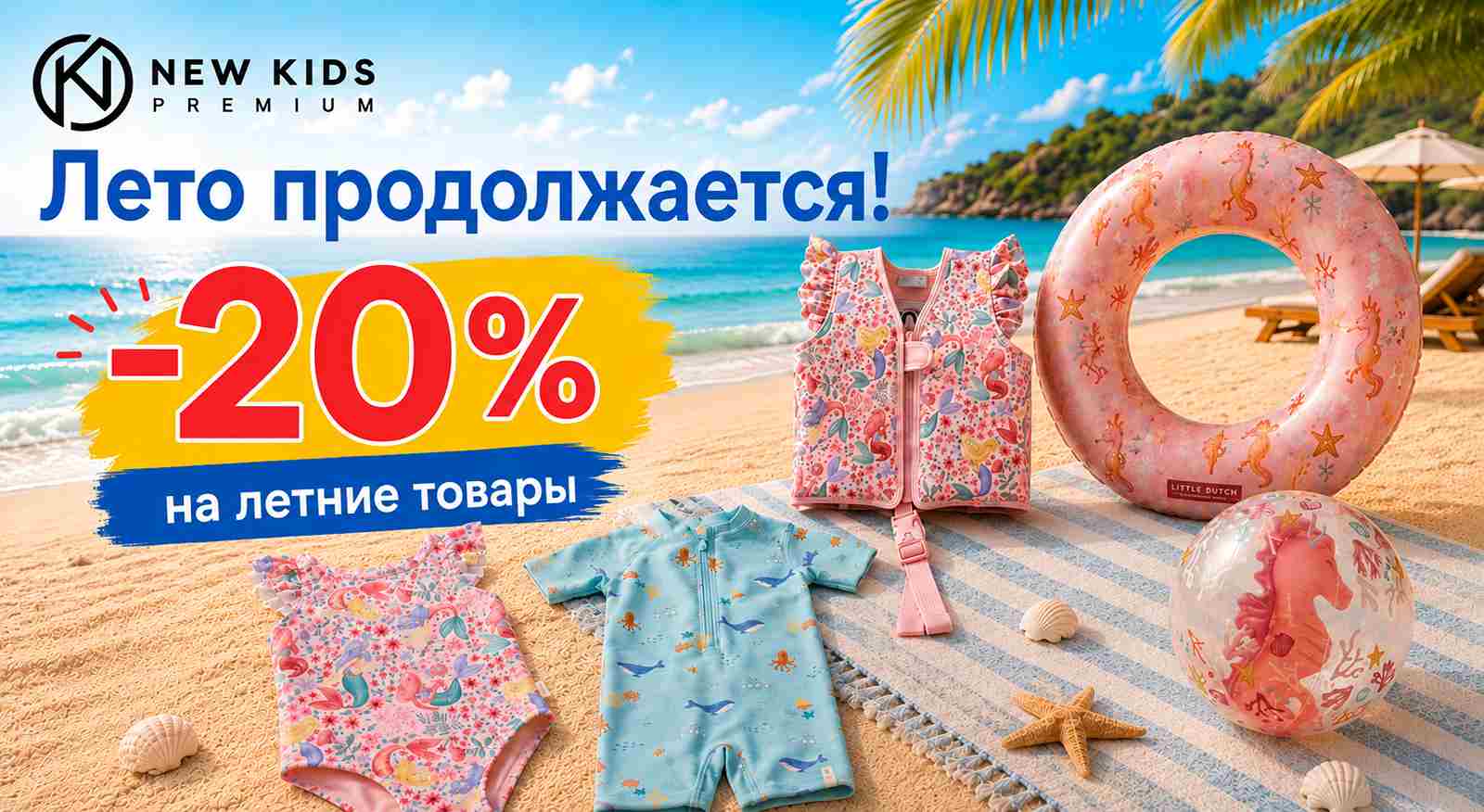 Промо 20% на летние товары.