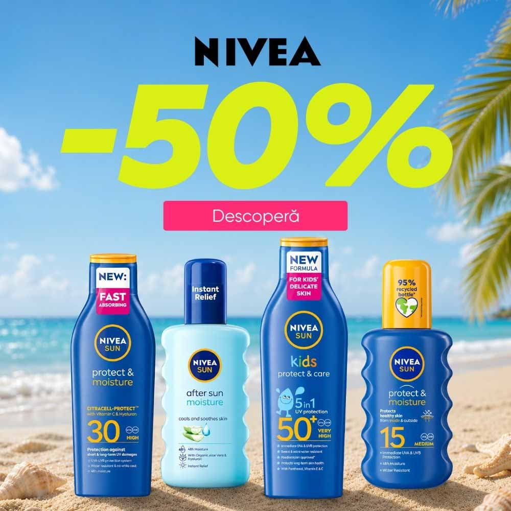 NIVEA – Oferte speciale: până la 50% reducere!