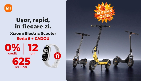 Autumn Offer - Xiaomi Electric Scooter Seria 6 + CADOU
