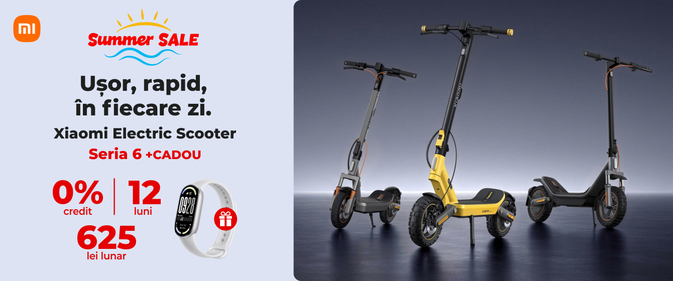Summer Sale - Xiaomi Electric Scooter Seria 6 + CADOU