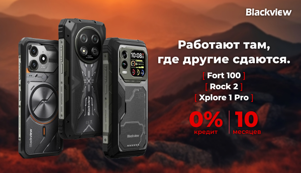 Защищённые смартфоны Blackview - 0% кредит на 10 месяцев
