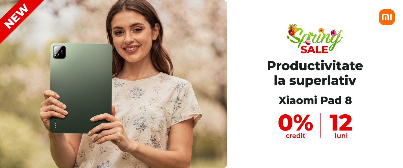 Sprng SALE - Xiaomi Pad 8 - 0% credit | 12 luni