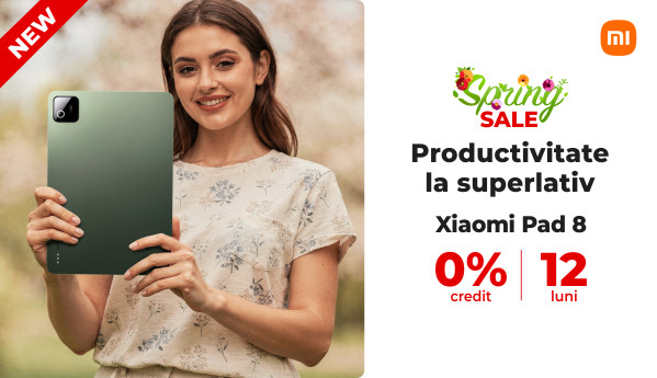 Sprng SALE - Xiaomi Pad 8 - 0% credit | 12 luni