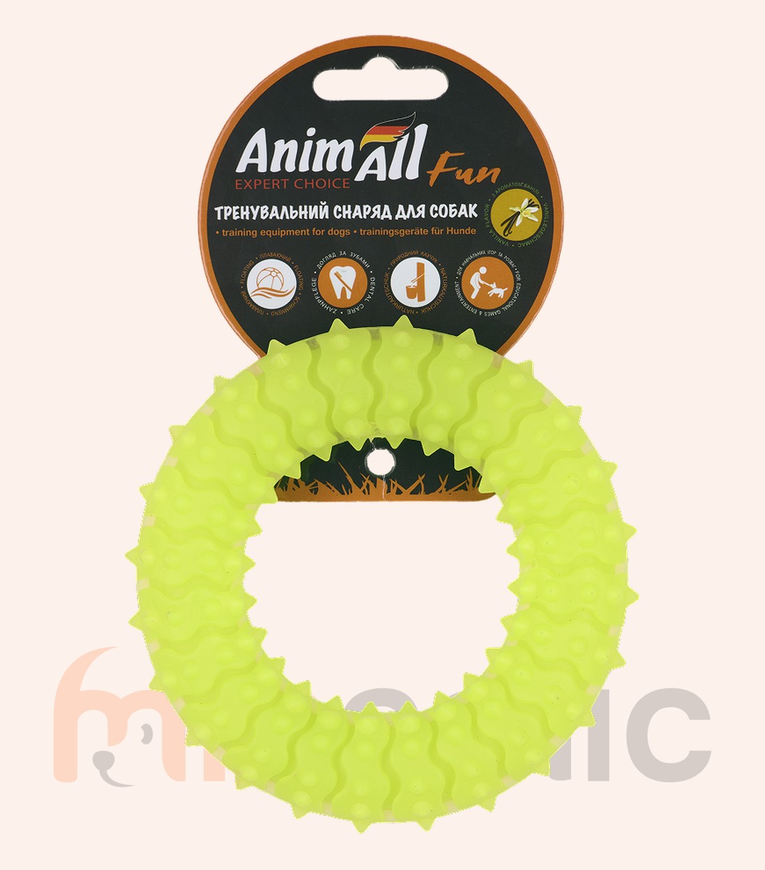 Игрушка для собак AnimAll Fun кольцо с шипами, 12 см