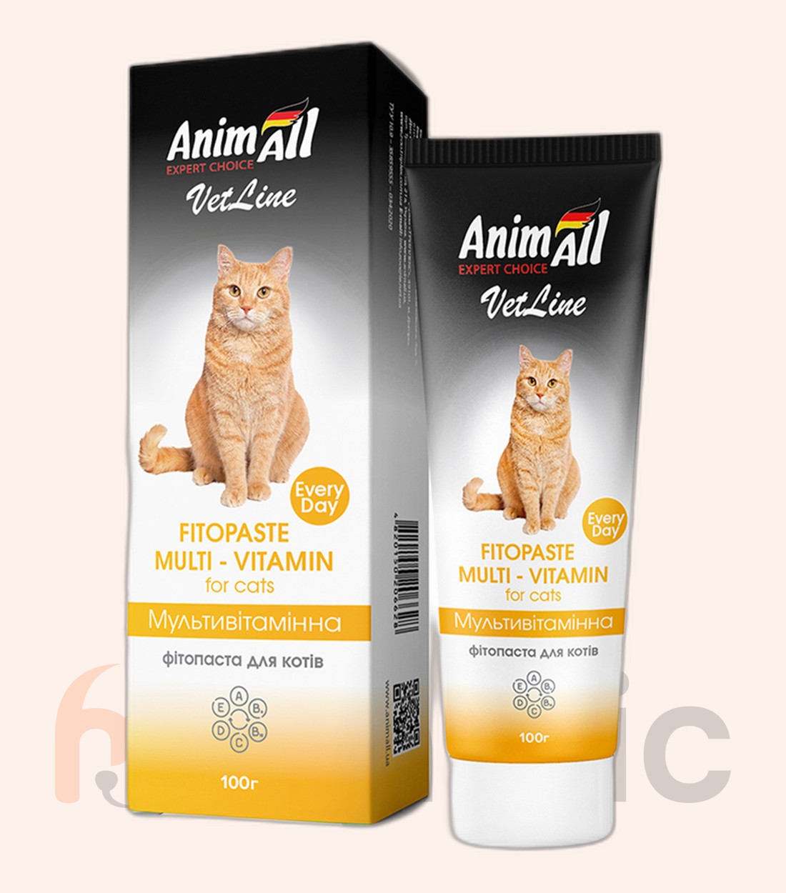 Фитопаста AnimAll VetLine Multivitamin для кошек, 100 г