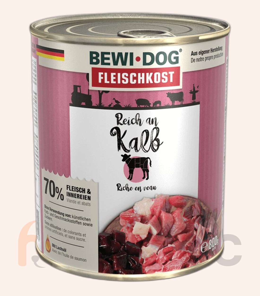 Консервы для собак Bewi Dog, с телятиной, 800 г