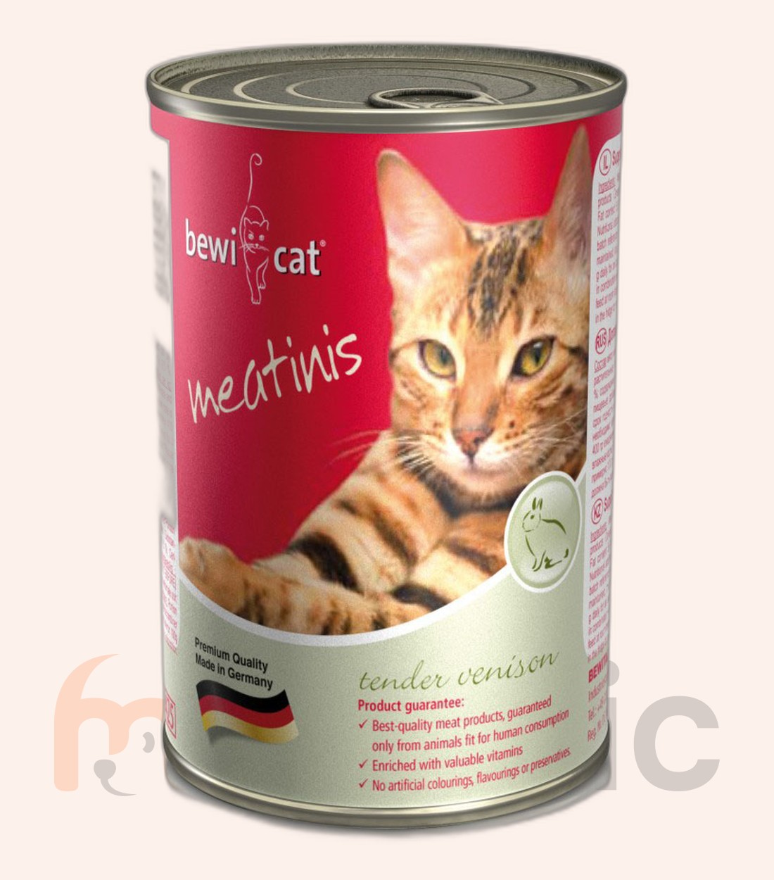 Conservă pentru pisici Bewi Cat Meatinis, cu vânat, 400 g