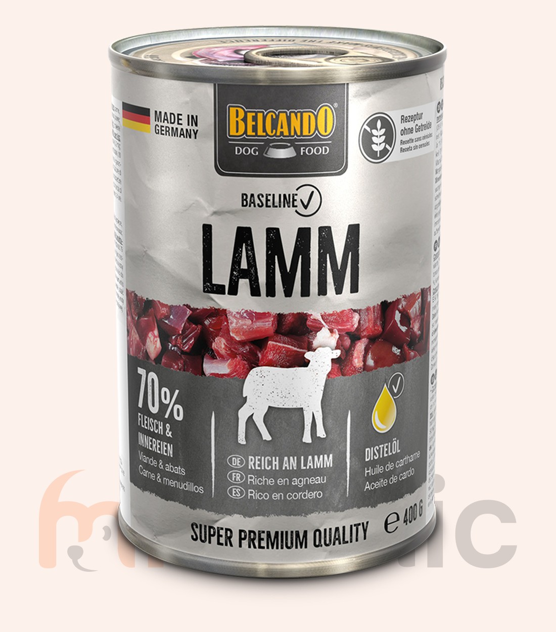 Conservă pentru câini Belcando Baseline, miel, 400 g