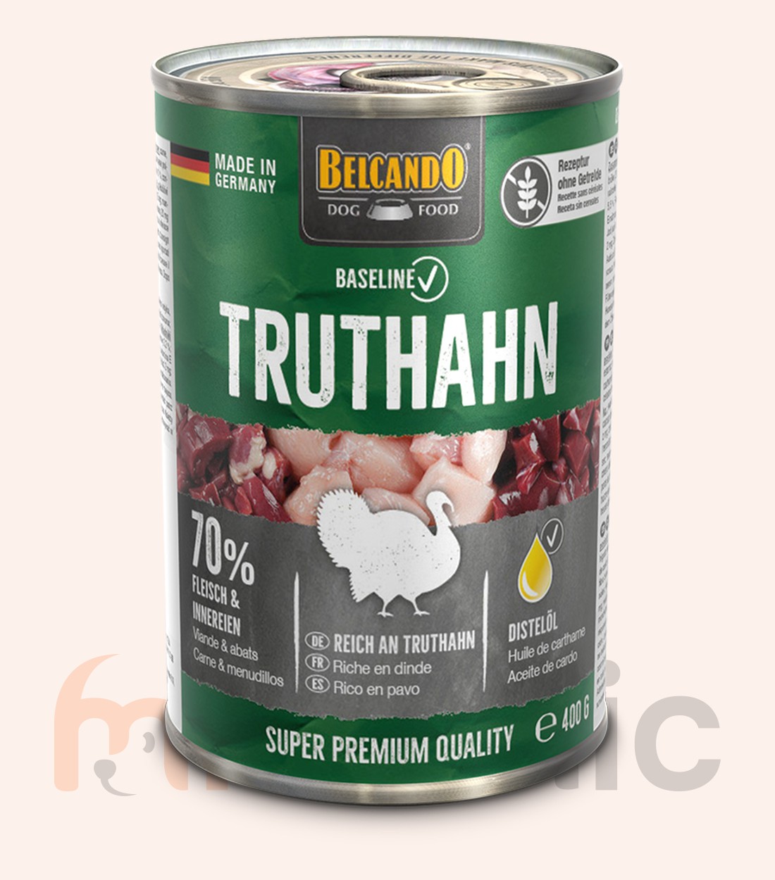 Conservă pentru câini Belcando Baseline, curcan, 400 g