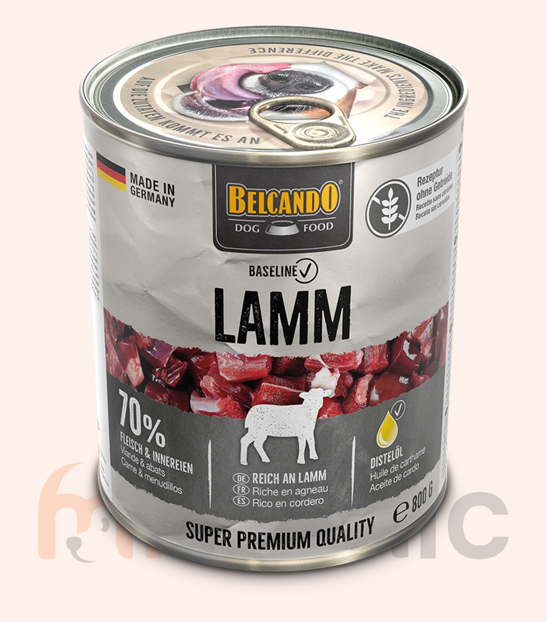 Conservă pentru câini Belcando Baseline, miel, 800 g