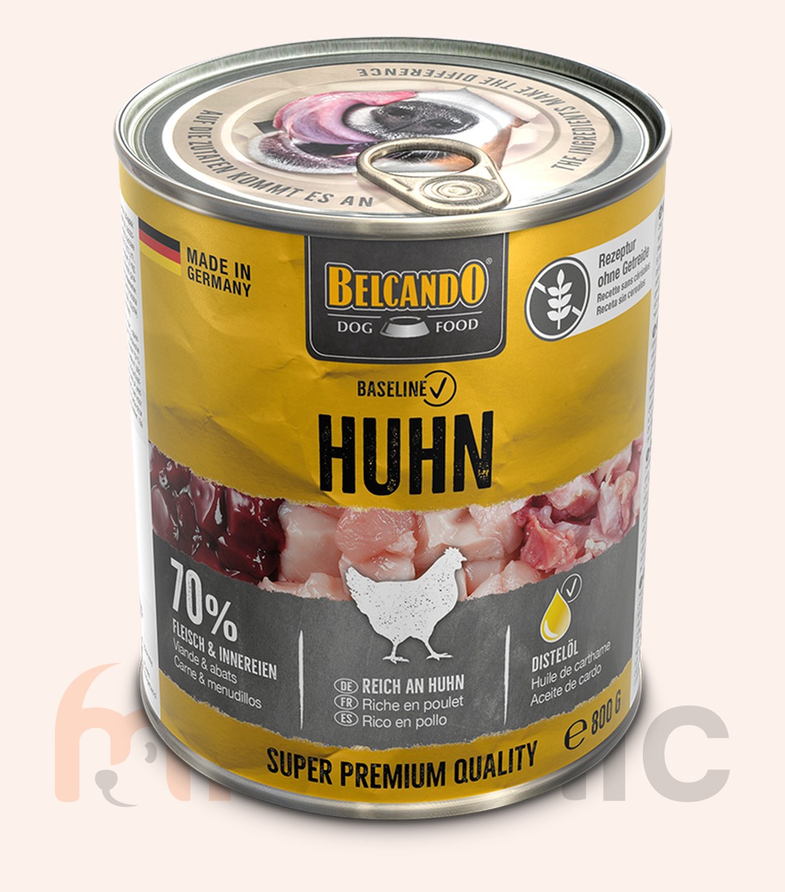 Conservă pentru câini Belcando Baseline, pui, 800 g