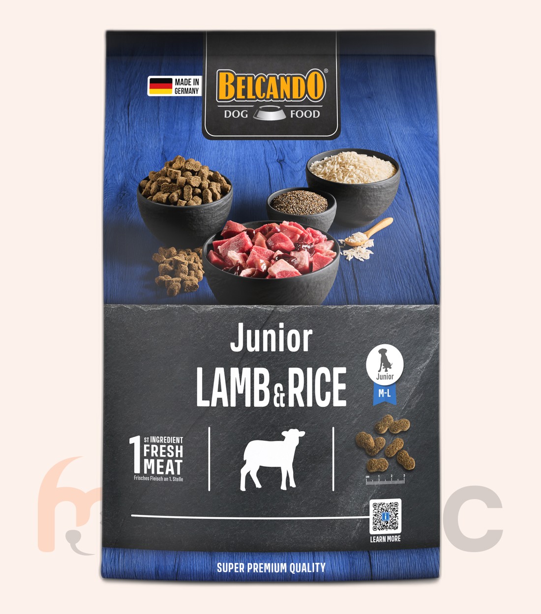 Сухой корм для собак Belcando Junior Lamb & Rice, 4 кг