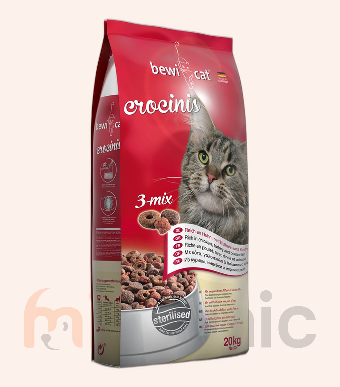 Сухой корм для кошек Bewi Cat Crocinis, 20 кг