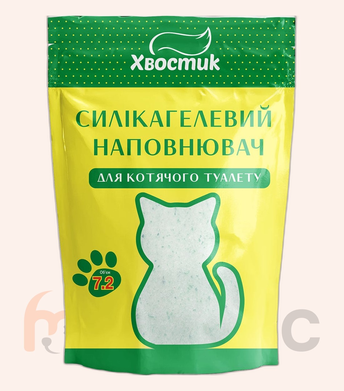 Силикагелевый наполнитель Хвостик, мелкие гранулы, 7,2 л
