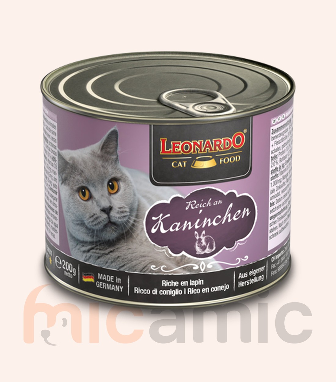 Консервы для кошек Leonardo Finest Selection, с кроликом, 200 г