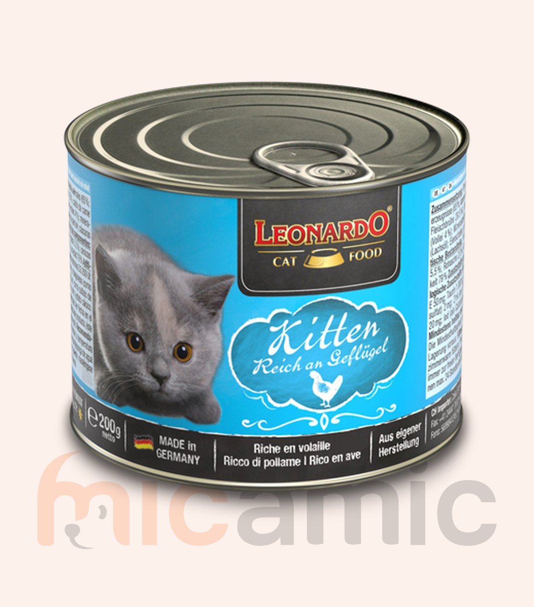 Консервы для кошек Leonardo Finest Selection, Kitten с птицей, 200 г