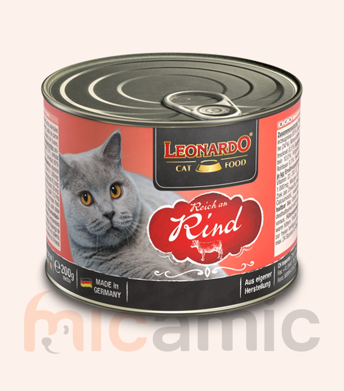 Консервы для кошек Leonardo Finest Selection, с говядиной, 200 г