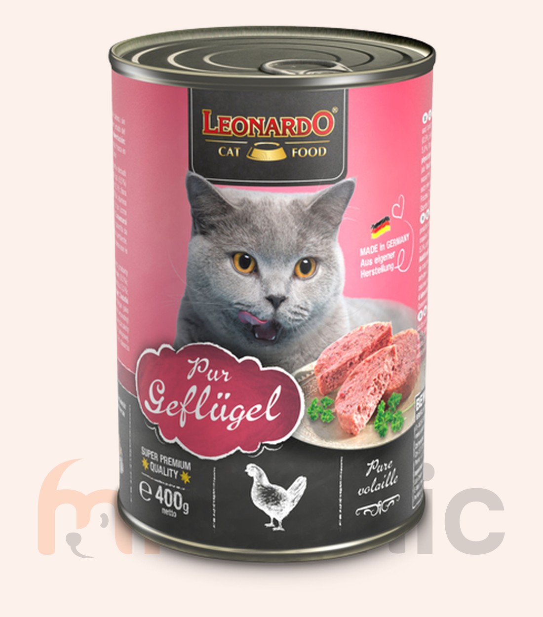 Conservă pentru pisici Leonardo Finest Selection, pasăre exclusiv, 400 g