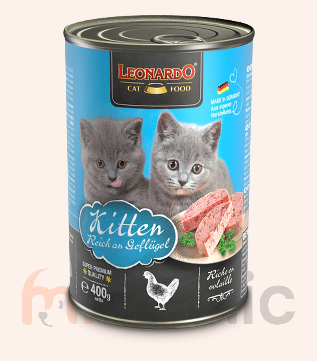 Консервы для кошек Leonardo Finest Selection, Kitten с птицей, 400 г
