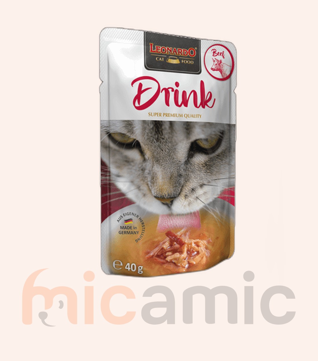 Суп для кошек Leonardo с говядиной и курицей, 40 г