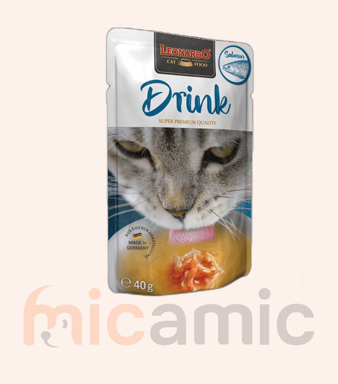 Суп для кошек Leonardo с лососем и курицей, 40 г
