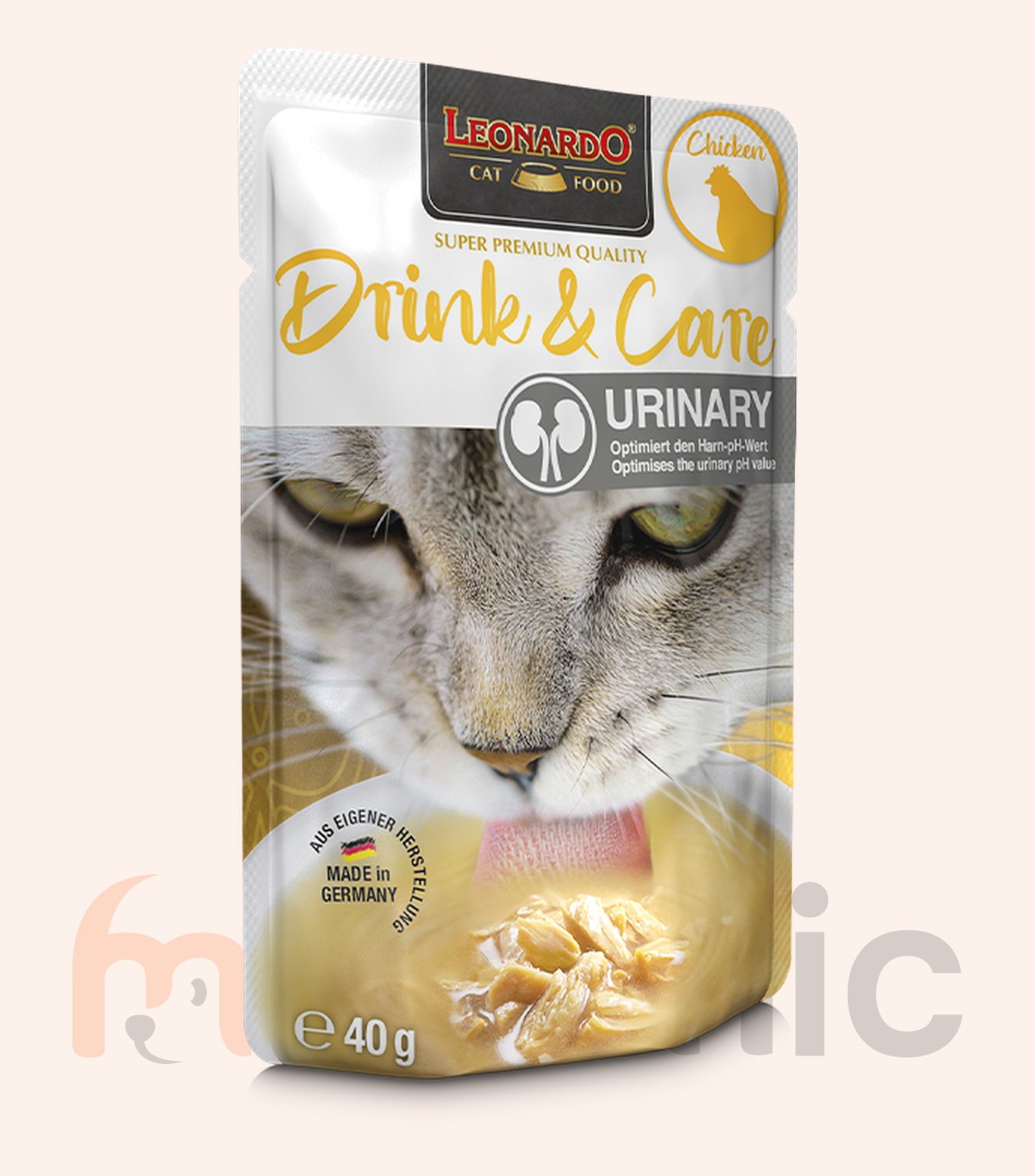 Supă pentru pisici Leonardo Urinary cu pui, 40 g