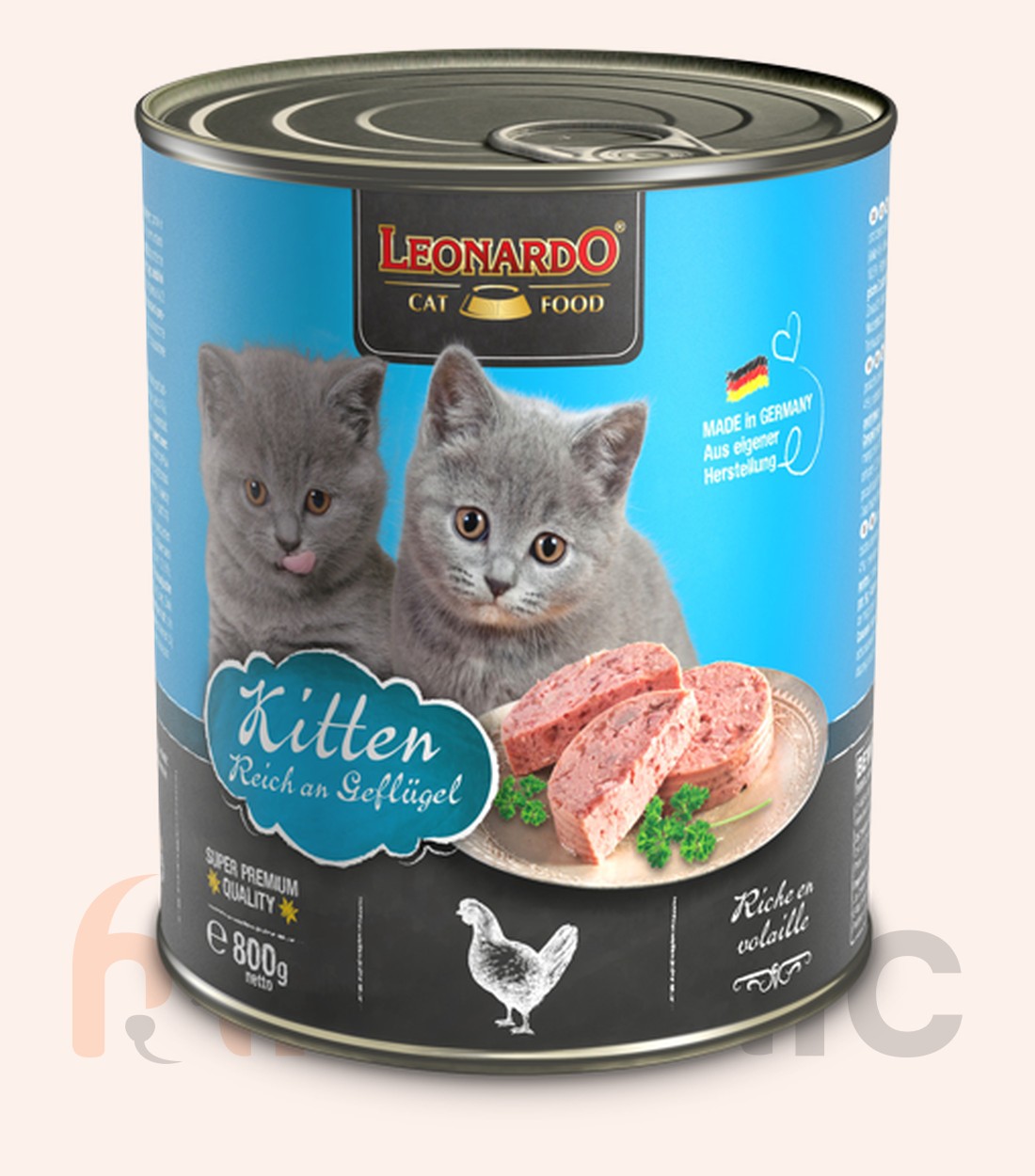 Консервы для кошек Leonardo Finest Selection, Kitten с птицей, 800 г