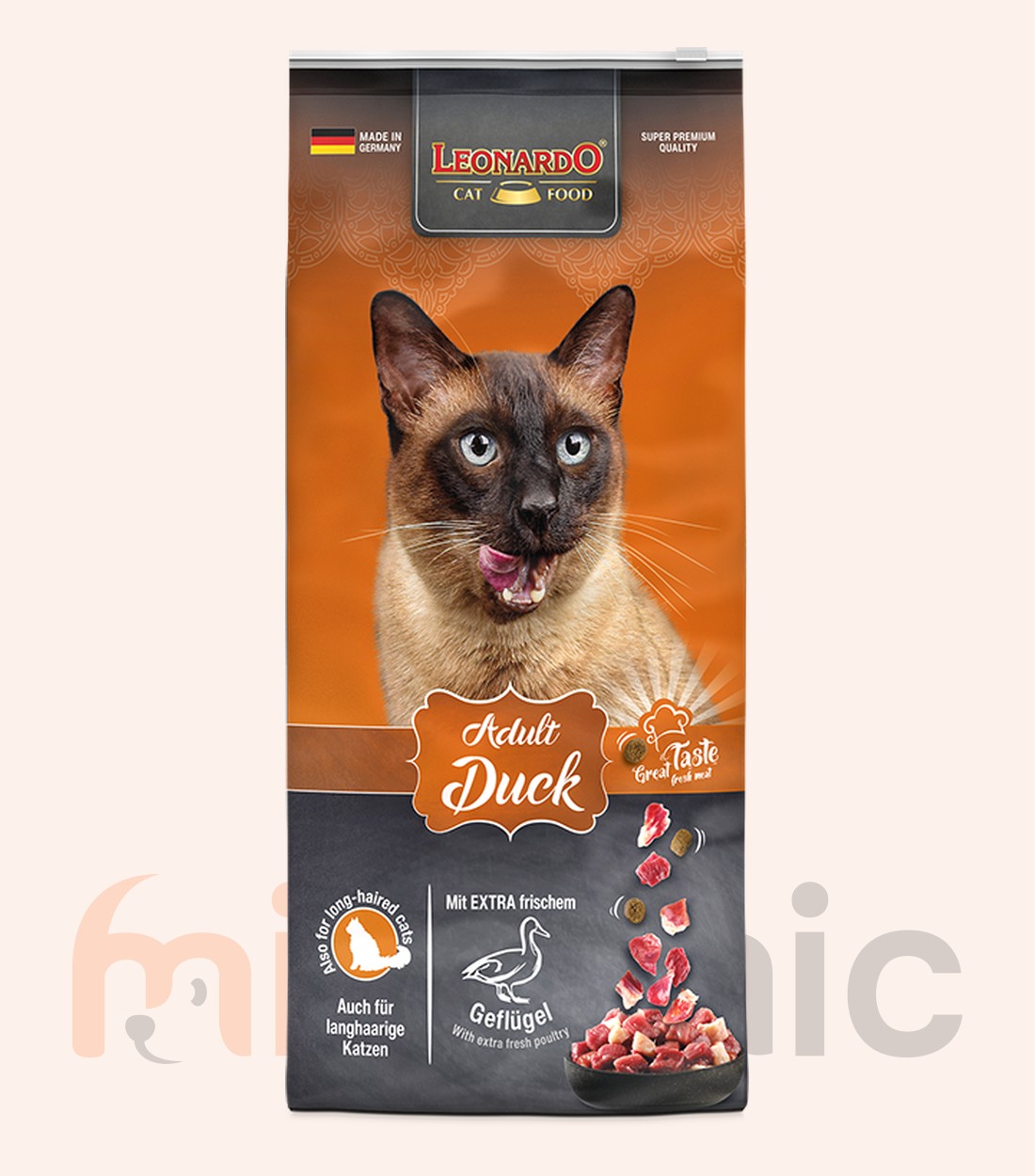 Hrană uscată pentru pisici Leonardo Adult Duck, 15 kg