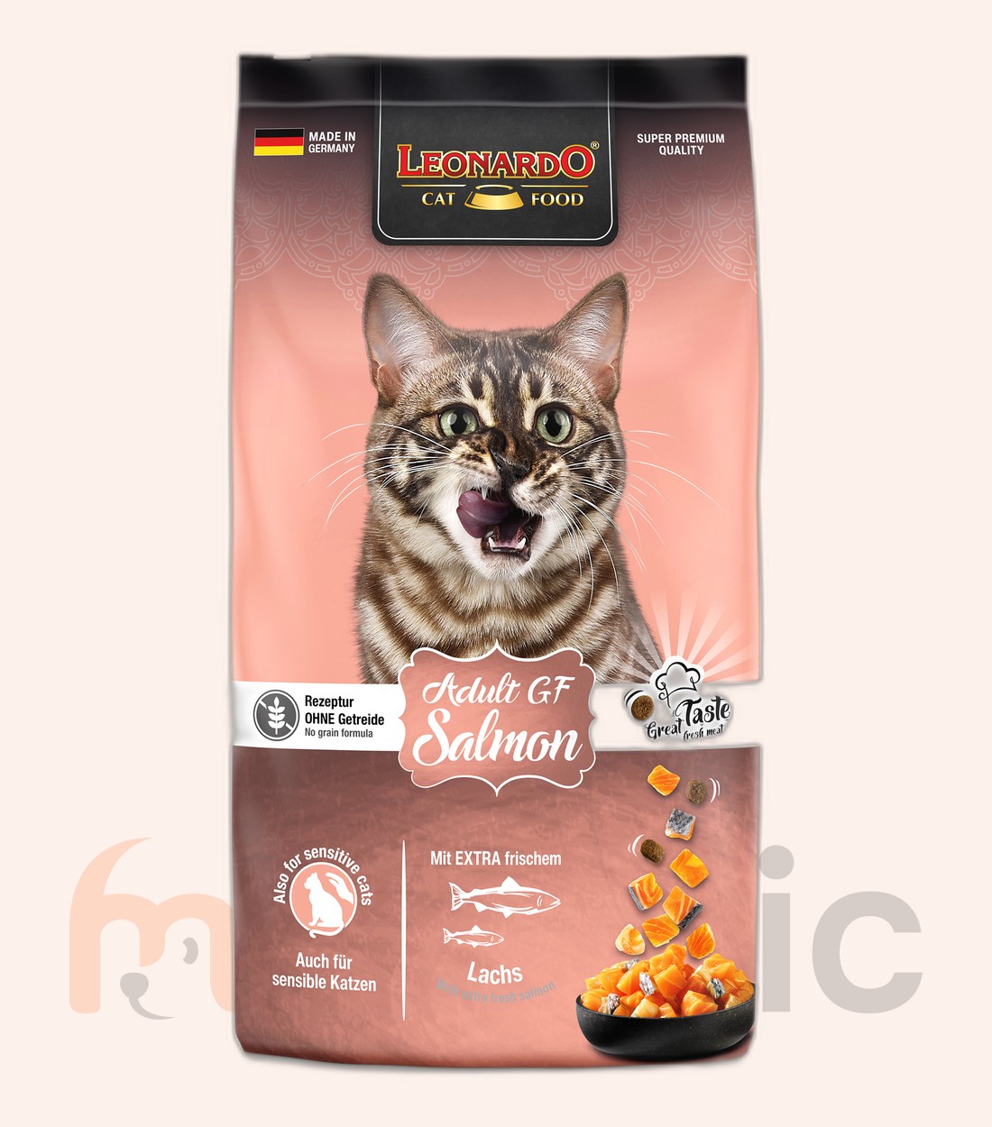 Hrană uscată pentru pisici Leonardo Adult GF Salmon, 7,5 kg
