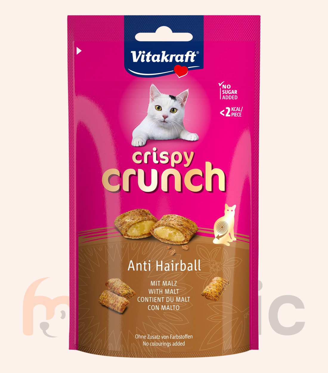 Recompensă pentru pisici Vitakraft Crispy Crunch cu malț (60 g)