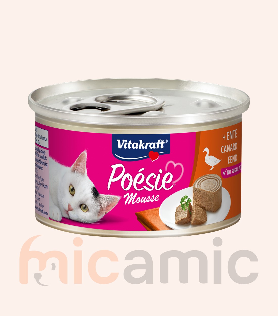 Hrană umedă pentru pisici Vitakraft Poésie Mousse, cu rață, 85 g